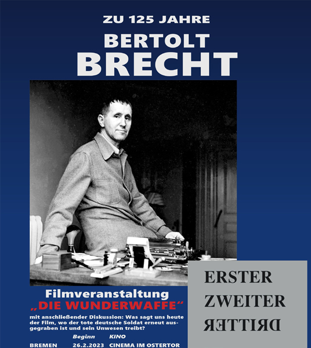 Filmveranstaltung: Die Wunderwaffe (125 Jahre Bertolt Brecht)