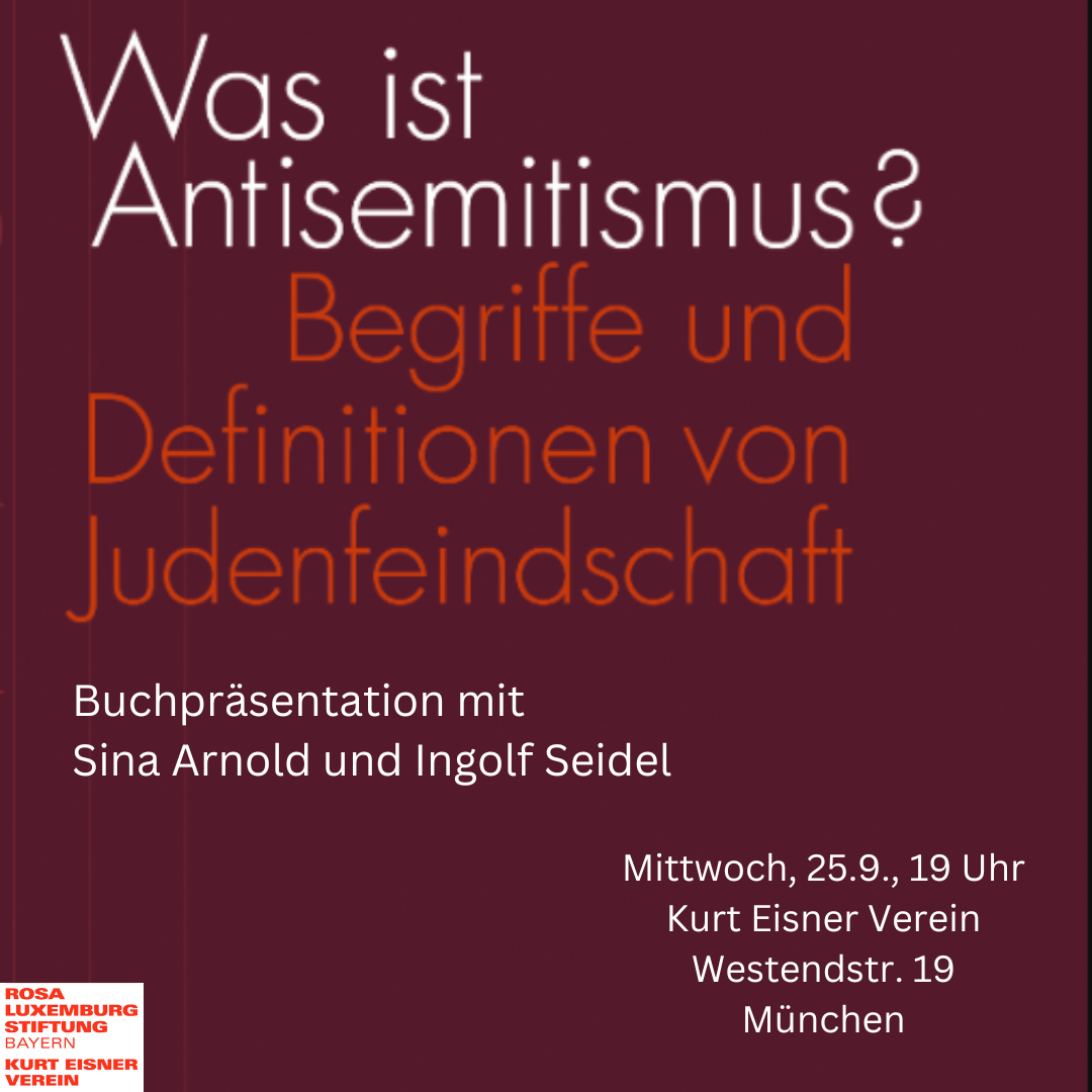 Was ist Antisemitismus?  Begriffe und Definitionen von Judenfeindschaft - Buchpräsentation mit Sina Arnold und Ingolf Seidel