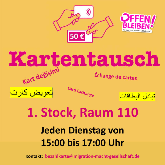 Offen! Für KARTENTAUSCH