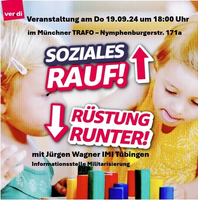 SOZIALES rauf - RÜSTUNG runter!