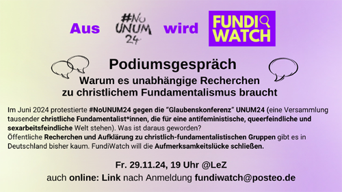 Aus #NoUNUM24 wird FundiWatch?!