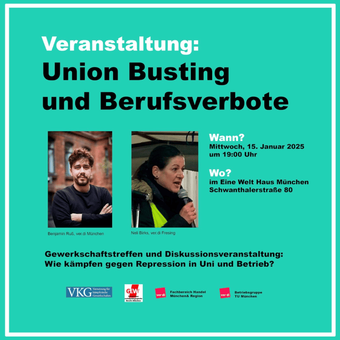 Union Busting und Berufsverbote