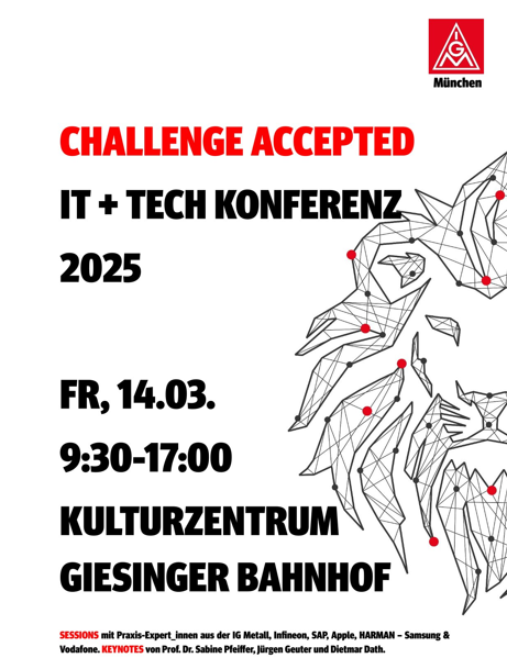 IT + Tech Konferenz mit Sabine Pfeiffer, Dietmar Dath und Weiteren