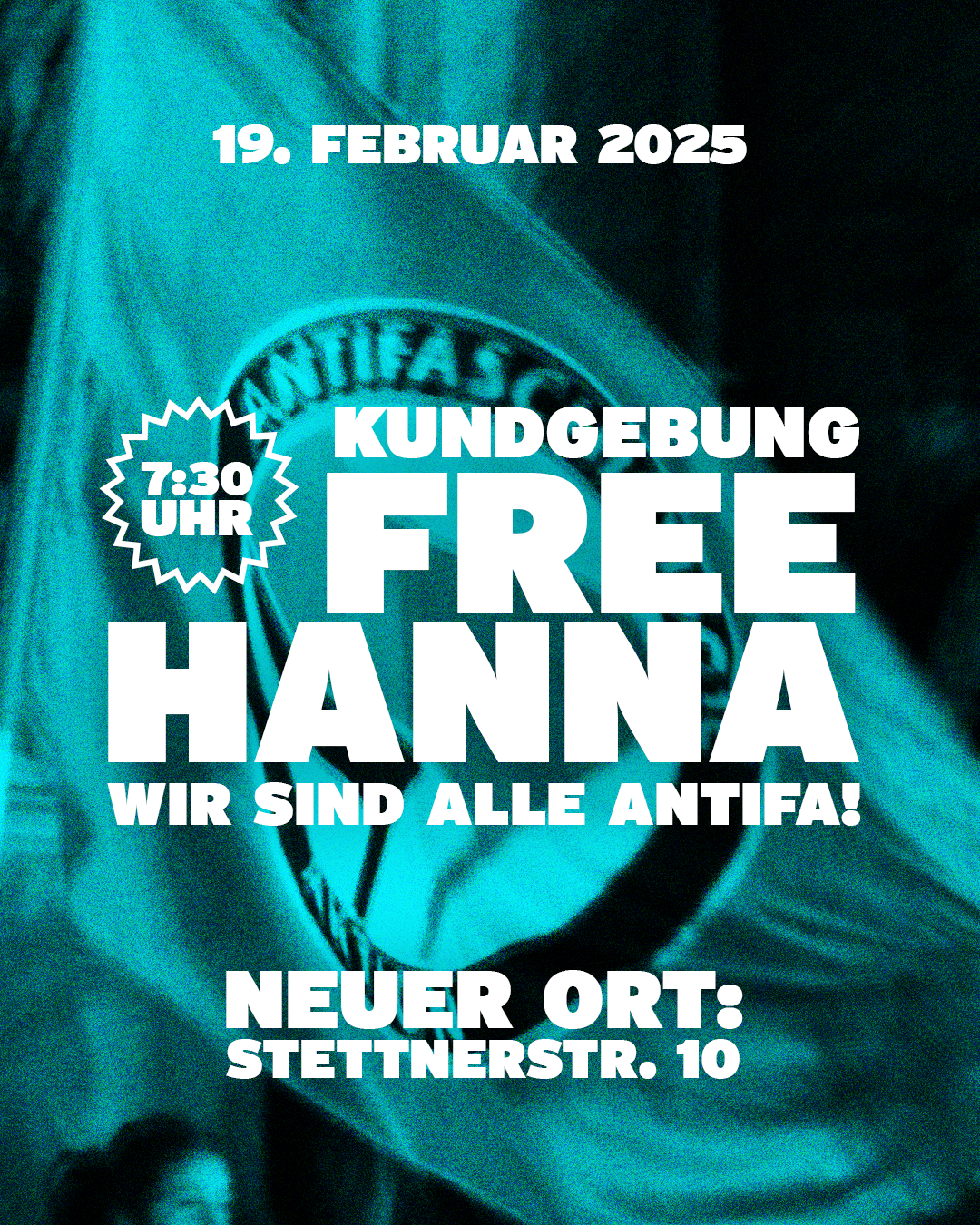 Free Hanna! Kundgebung zum Prozessbeginn am 19.02.